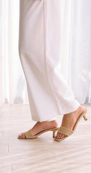 Olga Heel - Natural Raffia
