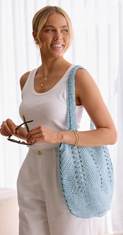 Luna Crochet Bag - Blue