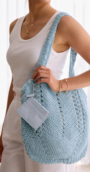 Mira Keychain Card Wallet - Baby Blue