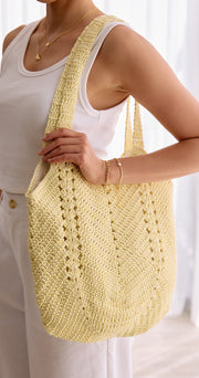Luna Crochet Bag - Lemon