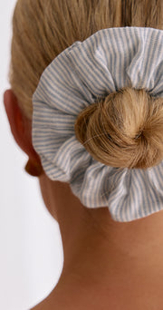 Della Linen Scrunchie 2 Pack - Multi Stripe