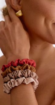 Addie Mini Scrunchie 4 Pack - Autumn Mix