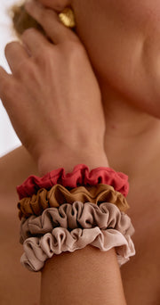 Addie Mini Scrunchie 4 Pack - Autumn Mix