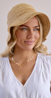 Kai Bucket Hat - Natural Raffia