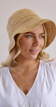 Kai Bucket Hat - Natural Raffia