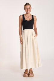 Juliette Dress - Black & Cream