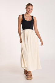 Juliette Dress - Black & Cream