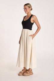 Juliette Dress - Black & Cream