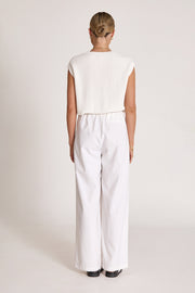 Jasper Knitted Tank - White