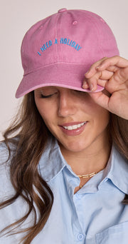 Gigi Washed Denim Cap - Holiday Pink