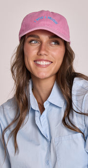 Gigi Washed Denim Cap - Holiday Pink