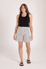 Grace Denim Short - Leopard