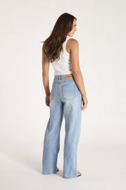 Cassie Wide Leg Jean - Light Blue