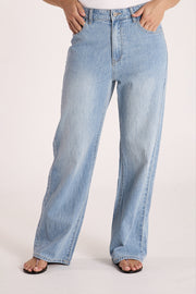 Cassie Wide Leg Jean - Light Blue
