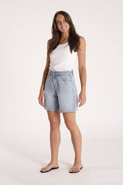 Grace Denim Short - Capri Blue