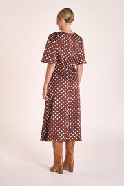 Jackie Dress - Choc Cream Spot