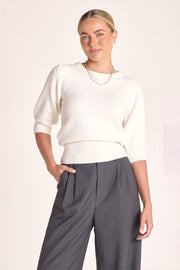 Estelle Knitted Top - White