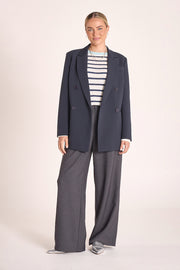Avery Knit - Navy White Stripe