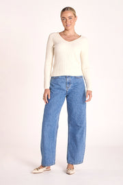 Laura Long Sleeve Top - Cream