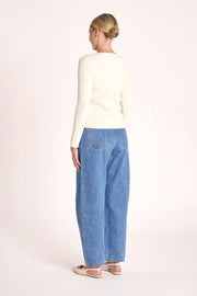 Laura Long Sleeve Top - Cream