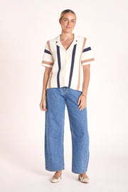 Isla Top - Navy Stripe