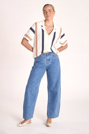 Isla Top - Navy Stripe