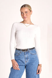 Lilly Long Sleeve Top - White