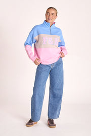 Varsity Logo Sweater - Pink Stripe