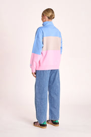 Varsity Logo Sweater - Pink Stripe