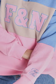 Varsity Logo Sweater - Pink Stripe