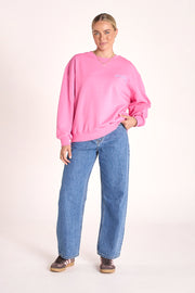 Holiday Logo Crew - Pink