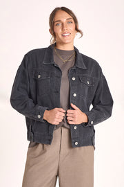 Hugh Denim Jacket - Black