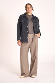Juno Denim Shacket - Black