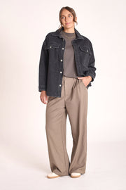 Juno Denim Shacket - Black