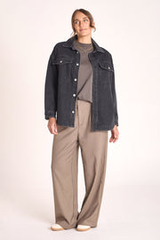 Juno Denim Shacket - Black