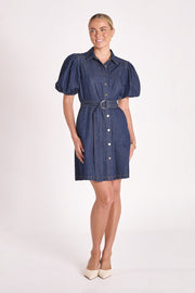 Arlo Denim Mini Dress - Dark Blue