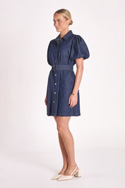 Arlo Denim Mini Dress - Dark Blue