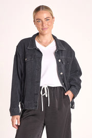 Hugh Denim Jacket - Black