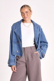 Alexa Denim Trench - Blue