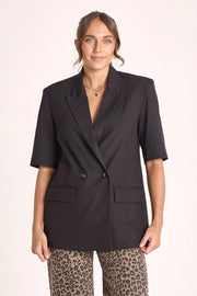 Boston Short Sleeve Blazer - Black