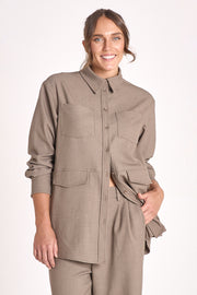 Carmen Shirt - Olive Marle