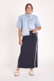 Grace Denim Shirt - Capri Blue