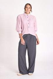 Eloise Shirt - Pink Pinstripe