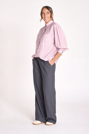 Eloise Shirt - Pink Pinstripe