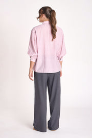 Eloise Shirt - Pink Pinstripe