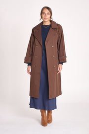 London Trench Coat - Chocolate