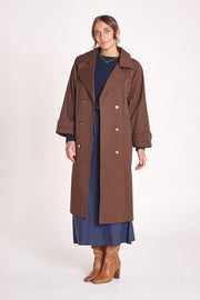 London Trench Coat - Chocolate