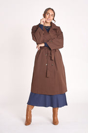 London Trench Coat - Chocolate