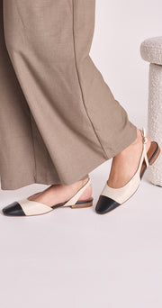 Tillie Flat - Bone Black
