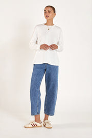 Carter Long Sleeve Tee - White